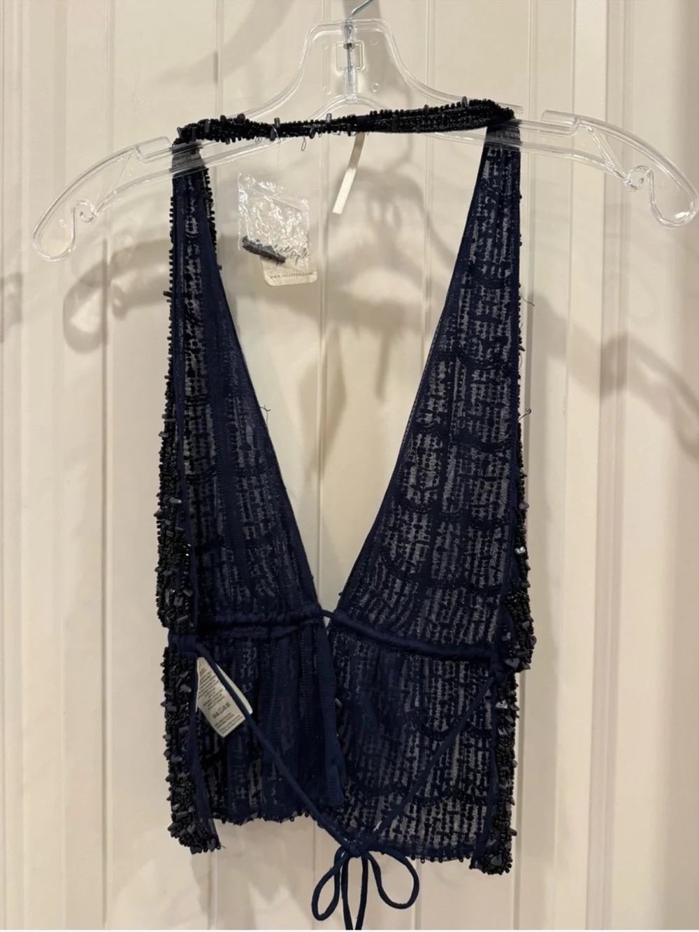 Free People navy beaded